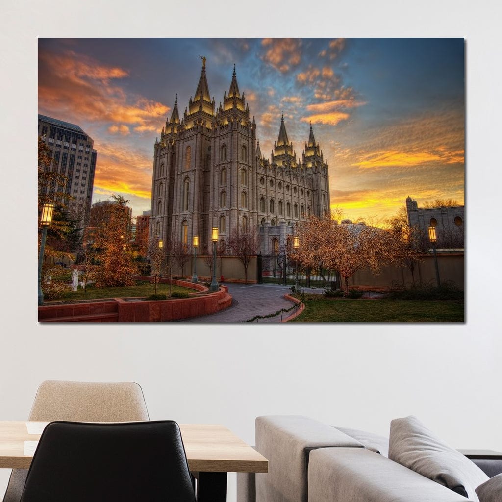 Tablou canvas cu templul din salt lake, tablou canvas pentru perete